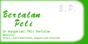 bertalan peli business card
